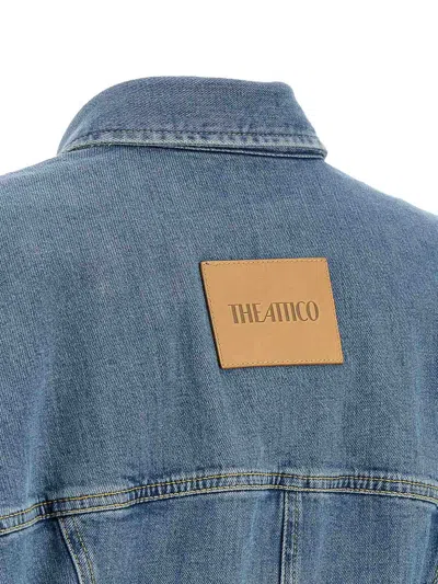 Attico Women Blue Shirt Collar Denim Mini Dress, Xs Luxury Dresses For Women Darveys