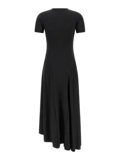 Victoria Beckham Women Black Crew Neck Midi Dress, S Luxury Dresses For Women Darveys In Black