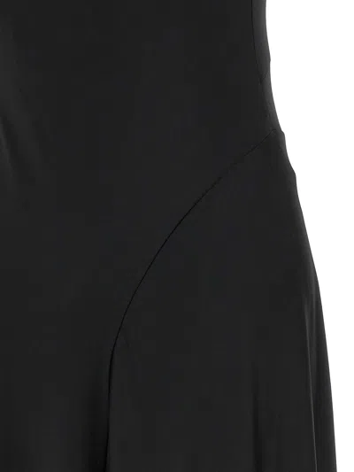 Victoria Beckham Women Black Crew Neck Midi Dress, S Luxury Dresses For Women Darveys In Black