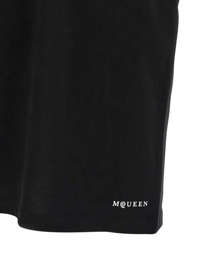 Alexander Mcqueen Crew Neck Graphic Print Short Sleeve T Shirt In Black