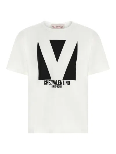 Valentino Garavani White Cotton T Shirt In Neutral