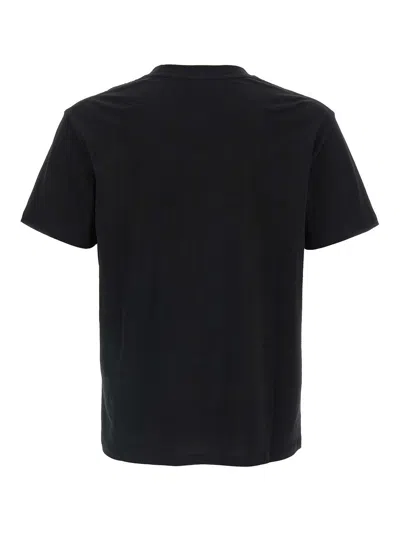Valentino Logo-embroidered Cotton-jersey T-shirt In Black