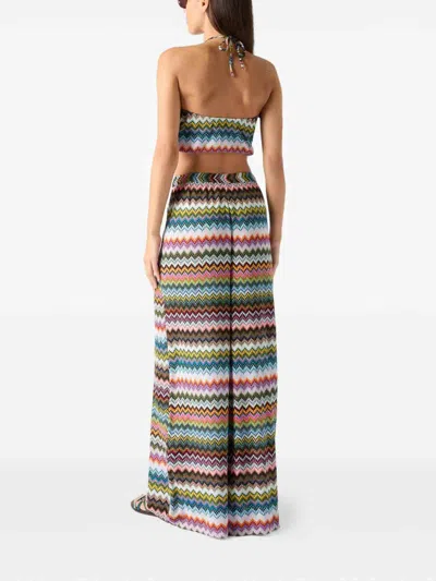 Missoni Pixel-effect Zigzag Pattern Top In Multi