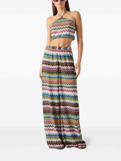 Missoni Pixel-effect Zigzag Pattern Top In Multi