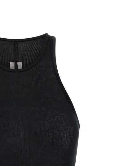 Rick Owens Basic Rib Tank Top In Black