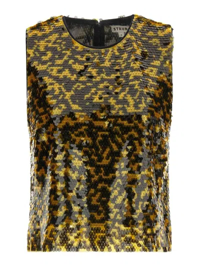 Staud Seraphina Sequin-embellishment Sleeveless Top In Multi