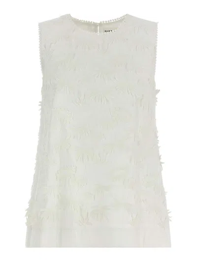 P.a.r.o.s.h White Embroidered Top In White