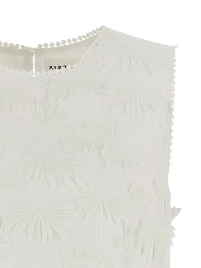 P.a.r.o.s.h White Embroidered Top In White
