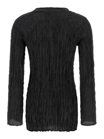 P.a.r.o.s.h Soph Blouse Button Detail Long Sleeves In Black