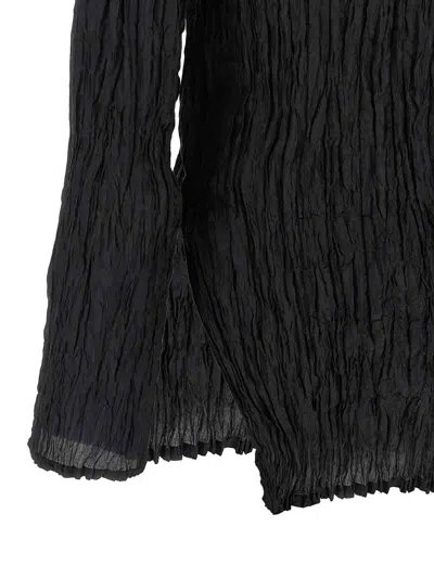 P.a.r.o.s.h Soph Blouse Button Detail Long Sleeves In Black