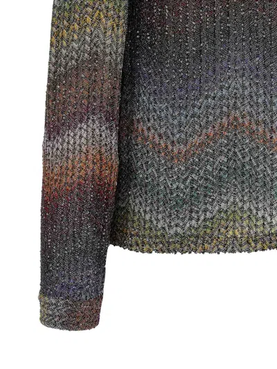 Missoni Sequin-embellished Zigzag Metallic-knit Shirt In Multi