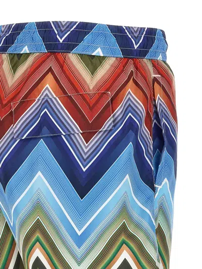 Missoni Zigzag Pattern Swimsuit Featuring Practical Pockets In Multi