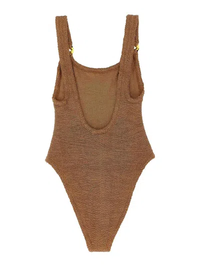 Hunza G Domino One Piece In Metallic Cocoa