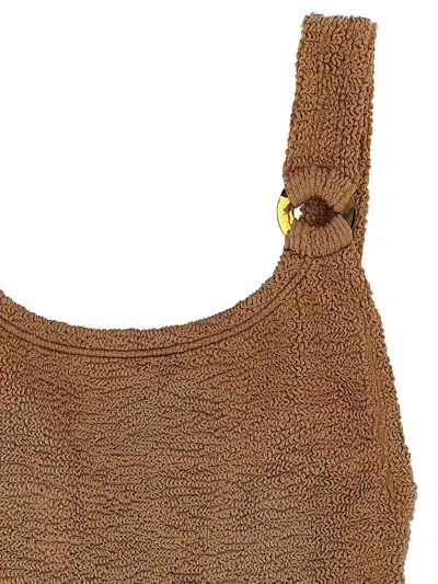 Hunza G Domino One Piece In Metallic Cocoa