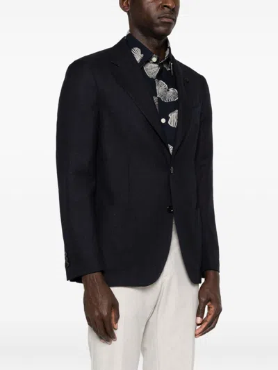 Lardini Blazer With Patch Pockets In Black