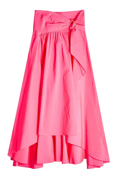 Peter Pilotto Asymmetric Taffeta Midi Skirt