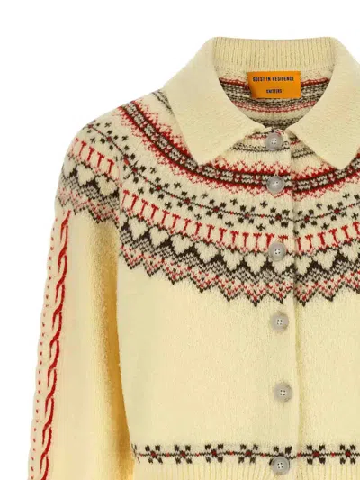 Guest In Residence Cloud Chalet Fair Isle Wool And Cashmere-blend Cardigan In Neutral