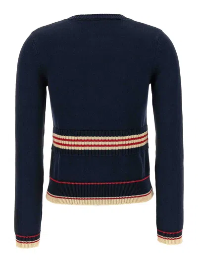 Valentino Garavani Cotton Crew-neck Sweater In Blue