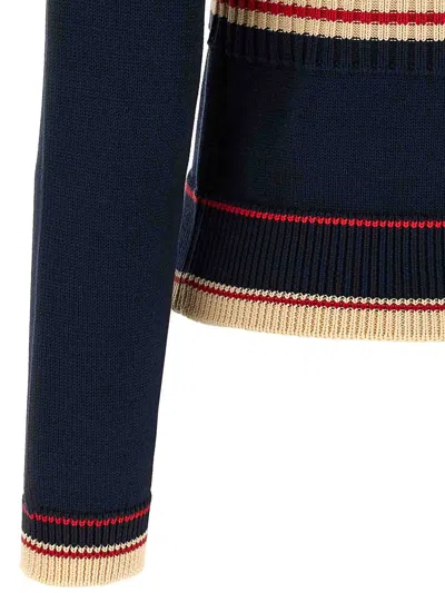 Valentino Garavani Cotton Crew-neck Sweater In Blue