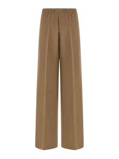 Herno Sequin Embellished Wide Leg Trousers In Brown