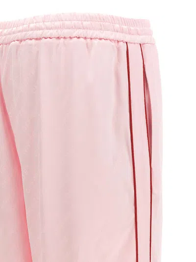 Off-white Women Pink Jacquard Satin Pajama Pants, 32 Luxury Pants For Women Darveys