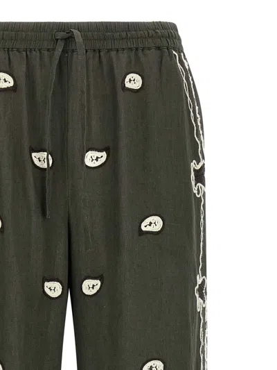 P.a.r.o.s.h Beach26 Pants Green In Green