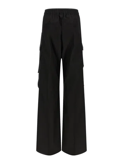 Rick Owens Cargobelas Drawstring Elasticated Trousers In Black