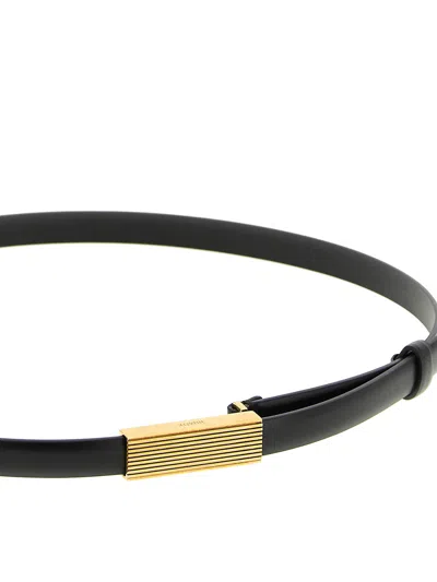 Khaite Brown Empire Solid Belt In Black