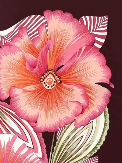 Ferragamo Brezza Square Scarf Bold Floral Pattern In Multi