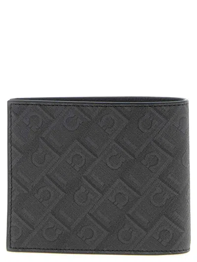 Ferragamo Monogram Wallet In Black
