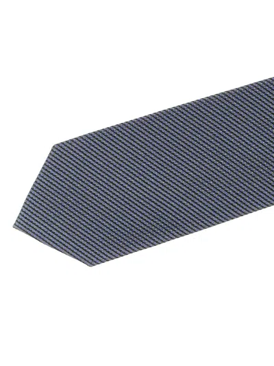 Tom Ford Blue Jacquard Pattern Tie In Green