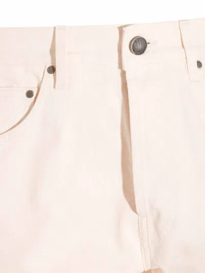 Lardini Button-fly Cotton Jeans In Sand