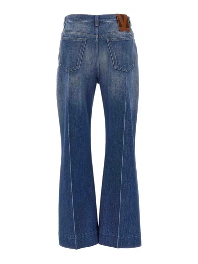 Valentino Garavani Flared Denim Jeans In Blue