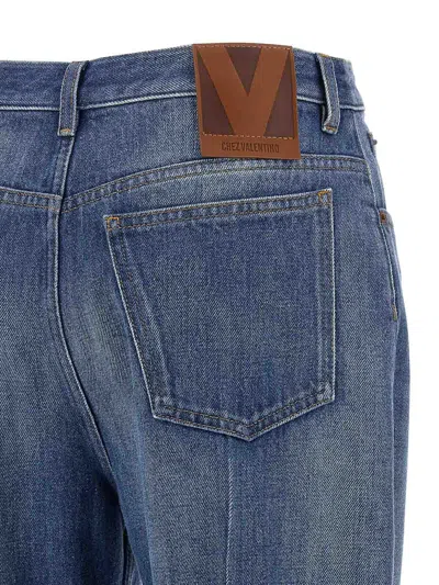 Valentino Garavani Flared Denim Jeans In Blue