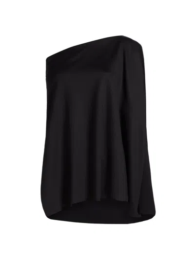 Rosetta Getty One Shoulder Caftan Top In Black