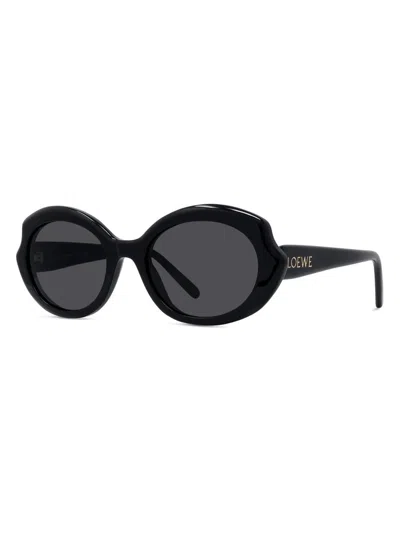 Loewe Lunettes De Soleil Fines Mini Oval Slim In Black