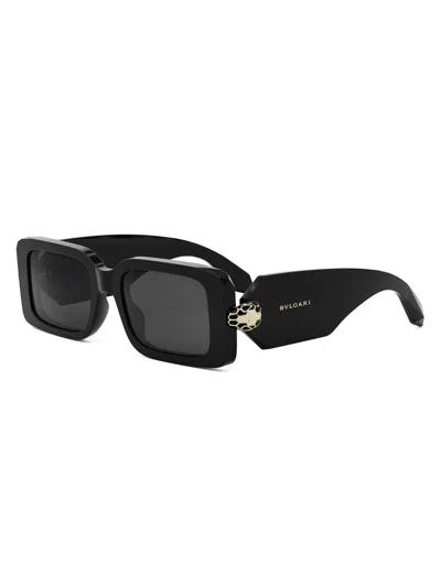 Bvlgari Bulgari Rectangular Frame Sunglasses In Black