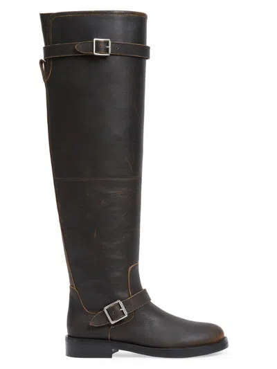 Simkhai Noah Leather Over-the-knee Boots In Black
