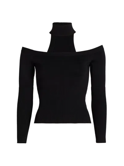 Simkhai Womens Black Lila Off-shoulder Stretch-knit Top