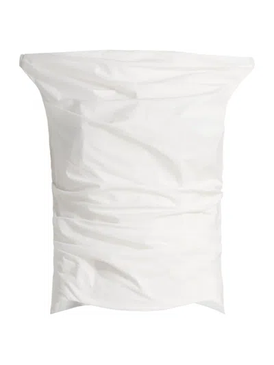 Simkhai Maisel Draped Cotton Top In White In White