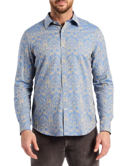 Robert Graham Highland Classic Fit Tapestry Print Button-up Shirt In Blue