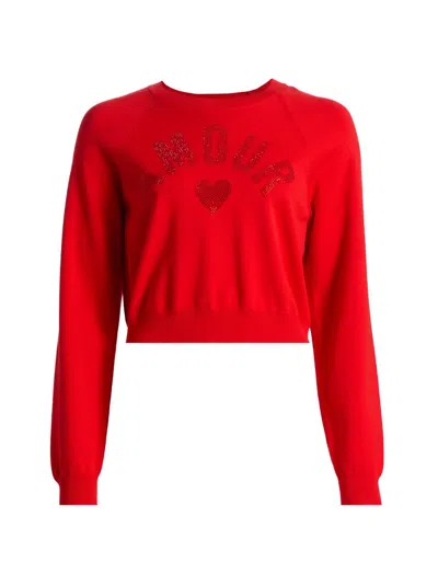Cinq À Sept Cinq A Sept Amour Heatset Pullover Sweater In Red