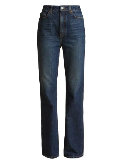 Khaite Danielle High-rise Straight-leg Jeans In Blue