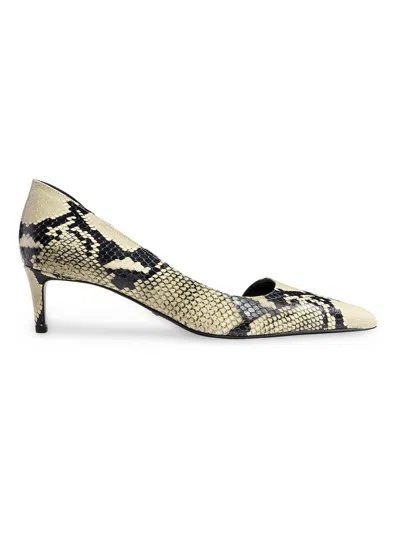 Khaite Jett Snake-effect Leather Pumps In Brown