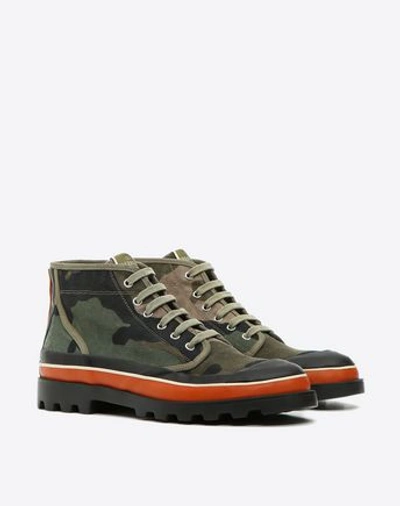 Valentino Garavani Id Camouflage High-top Sneaker In Military Green