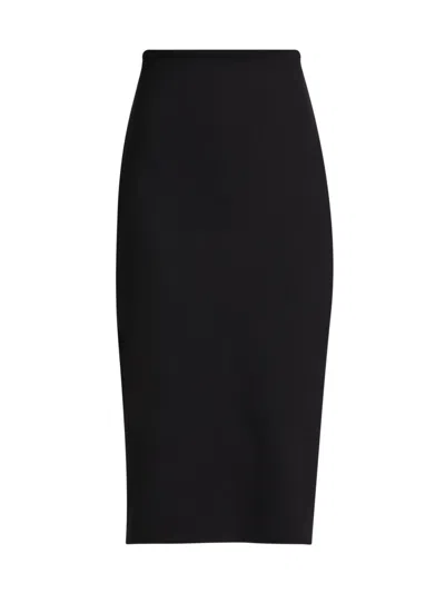Commando Scuba Pencil Skirt In Black