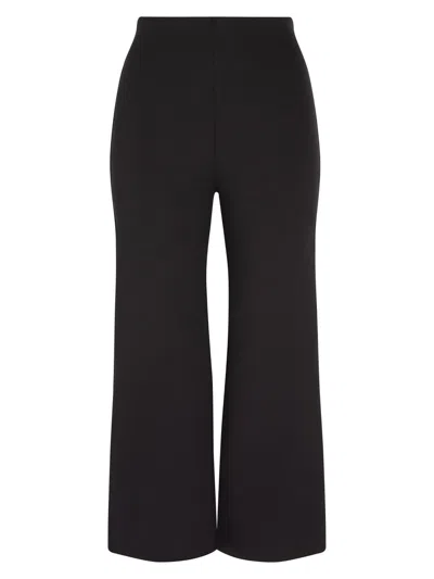 Commando Stretch-neoprene Wide-leg Pants In Black