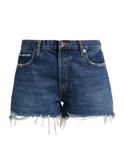 Frame The Hang Short Woman Denim Shorts Blue Size 31 Recycled Cotton