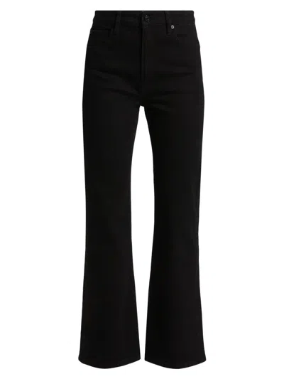 Frame Arrow High Rise Bootcut Jeans In Black In Black