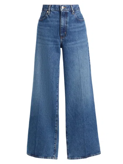 Frame The Wide Crop Jeans In Blue